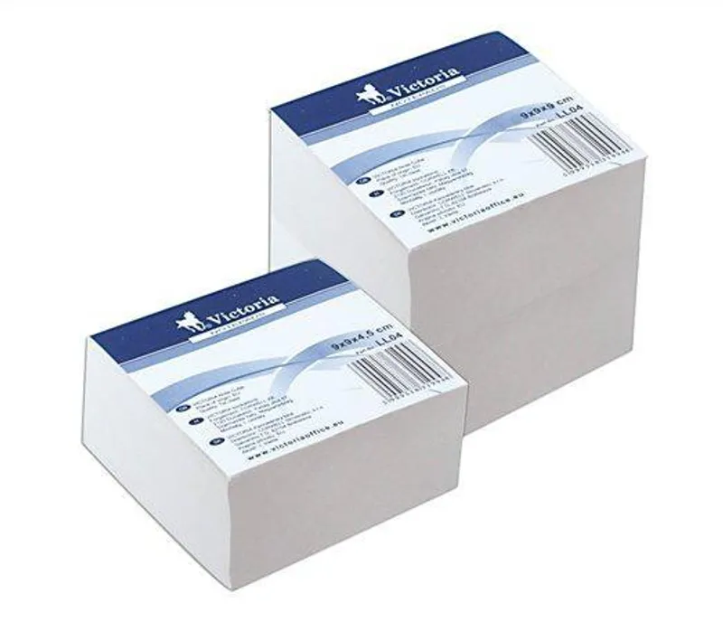 Główne zdjęcie produktu Papírové bločky v kostce, 90x90x45, lepené VICTORIA