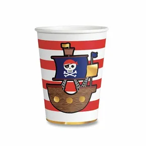 Kubki papierowe Pirates Map pojemność 0,25 l [8 szt.]