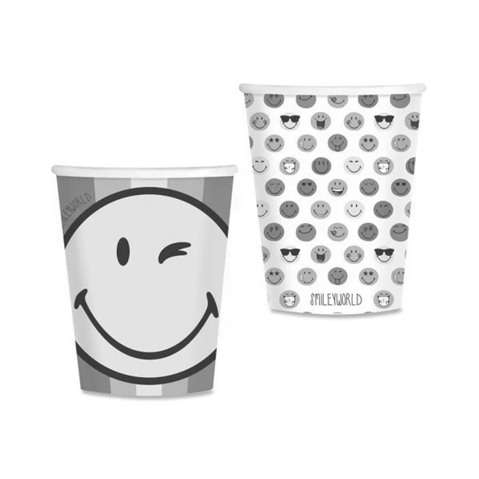 Główne zdjęcie produktu Papírové kelímky Smiley World objem 0,25 l, 8 ks
