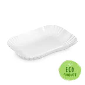 Tacka papierowa prostokątna biała 17,5 x 13 x 3 cm [250 szt]