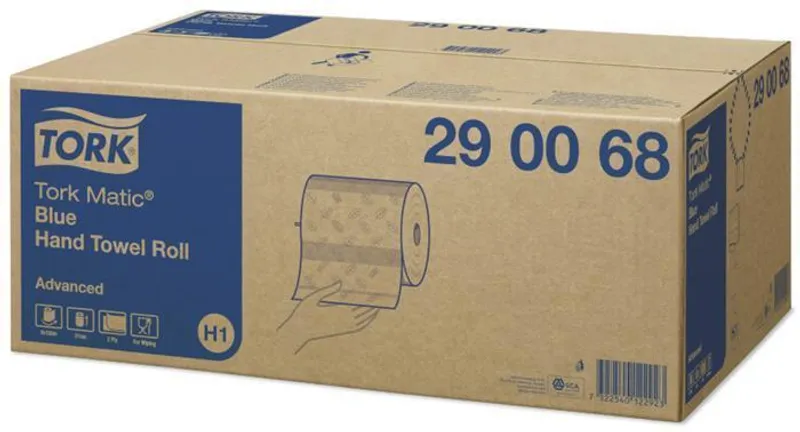 Główne zdjęcie produktu Papírové ručníky role Tork 290068 Matic H1 2vr 150 m modré [6 ks]