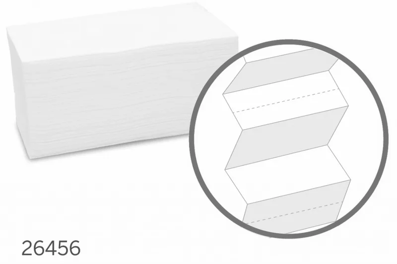 Główne zdjęcie produktu Papírové ručníky skládané Katrin Classic Control Zig Zag ZZ 2 vrstvé bílé [3024 ks]