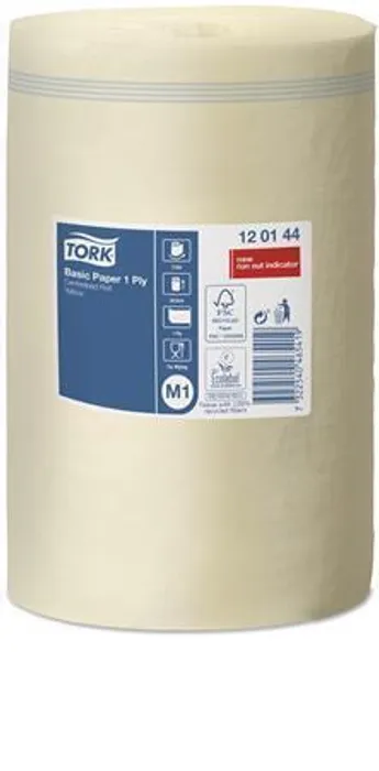 Główne zdjęcie produktu Papírové ručníky v miniroli TORK 120144 UNIVERSAL 310 žluté M1 1-vrstvá [1 ks]