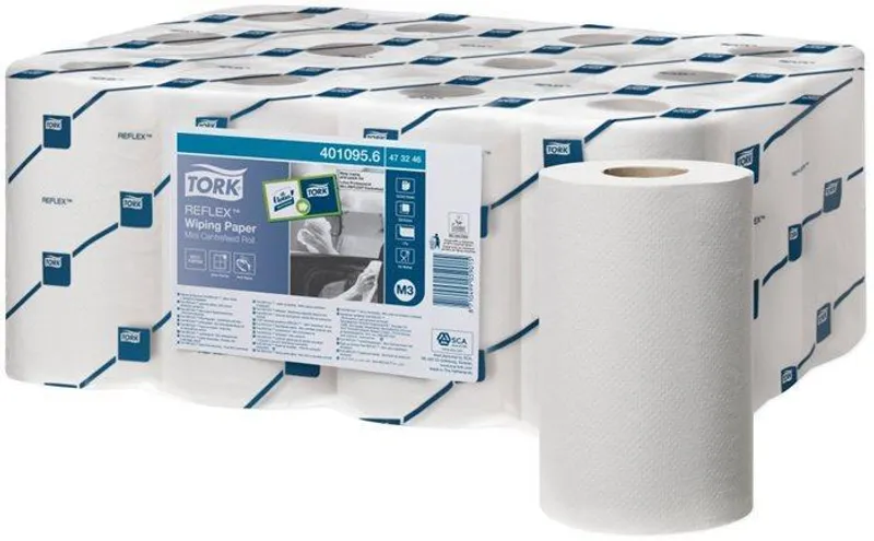 Główne zdjęcie produktu Papírové ručníky v miniroli TORK Reflex M3 1vrstva [1 ks]