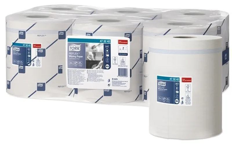 Główne zdjęcie produktu Papírové ručníky v roli TORK 473242 Reflex M4 1vrstva bílé [1 ks]