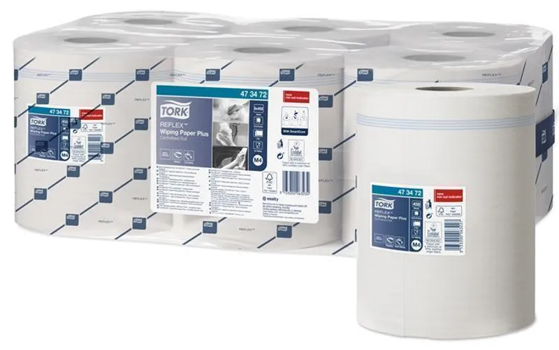 Główne zdjęcie produktu Papírové ručníky v roli TORK 473472 Reflex Plus M4 2vrstvy bílé [1 ks]