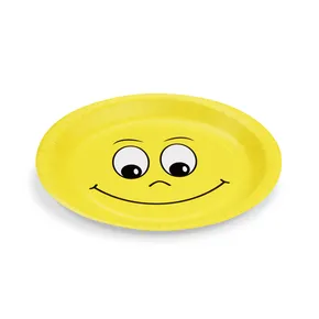 Talerz papierowy (FSC Mix) Uśmiechnij się średnica 23cm [10 szt]