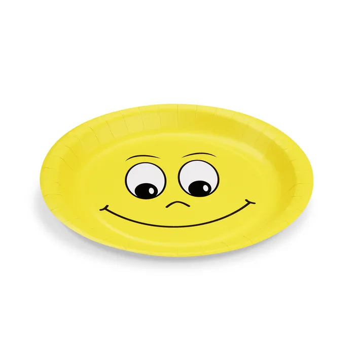 Główne zdjęcie produktu Papírové talíře průměr 23 cm SMILING FACE [10 ks]