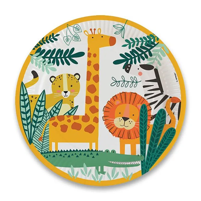 Główne zdjęcie produktu Papírové talířky Get Wild průměr 22,8 cm, [8 ks]