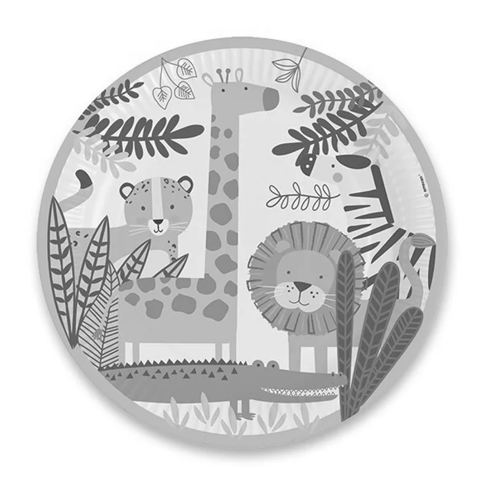 Główne zdjęcie produktu Papírové talířky Get Wild průměr 22,8 cm, 8 ks