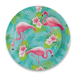 Talerze papierowe Flaming średnica 23 cm, 8 szt