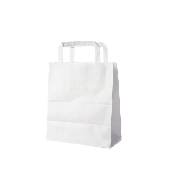 Główne zdjęcie produktu Papírové tašky 18+8 x 22 cm bílá [250 ks]