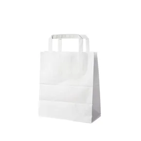 Torba z uchwytami (PAP) biała 18+8 x 22 cm [50 szt]