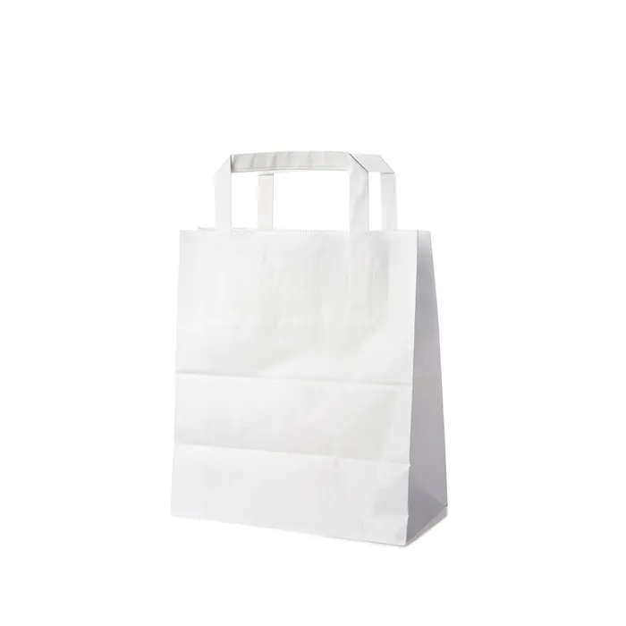 Główne zdjęcie produktu Papírové tašky 18+8 x 22 cm bílé [50 ks]