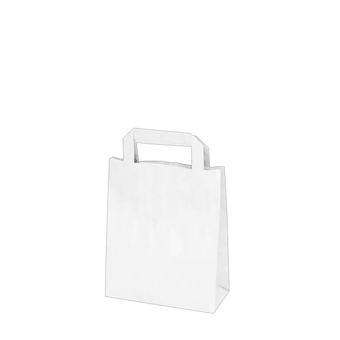 Główne zdjęcie produktu Papírové tašky 18x8 x 22 cm bílé [50 ks]