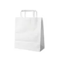 Torba z uchwytami (PAP) biała 22+10 x 28 cm [50 szt]