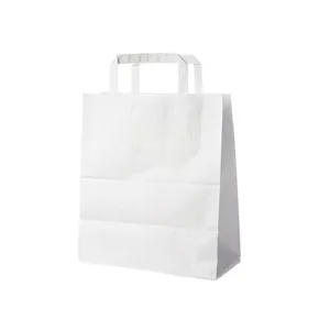 Torba z uchwytami (PAP) biała 22+10 x 28 cm [50 szt]