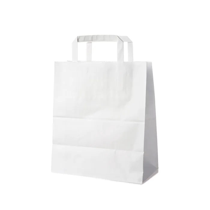 Główne zdjęcie produktu Papírové tašky 22+10 x 28 cm bílé [50 ks]