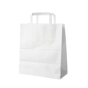 Torba z uchwytami (PAP) biała 26+14 x 32 cm [50 szt]