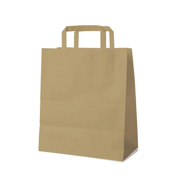 Główne zdjęcie produktu Papírové tašky 26+14 x 32 cm hnědé [50 ks]