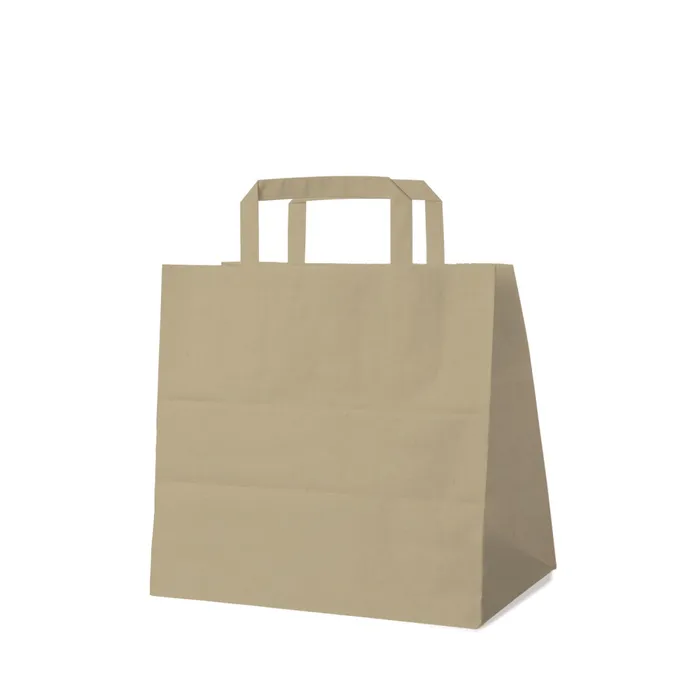 Główne zdjęcie produktu Papírové tašky 26+17 x 25 cm hnědé [50 ks]
