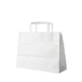 Torba z uchwytami (PAP) biała 32+16 x 27 cm [250 szt]