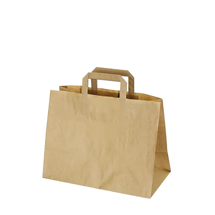 Główne zdjęcie produktu Papírové tašky 32+16 x 27 cm hnědé [50 ks]