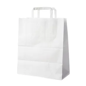 Torba z uchwytami (PAP) biała 32+16 x 39 cm [250 szt]