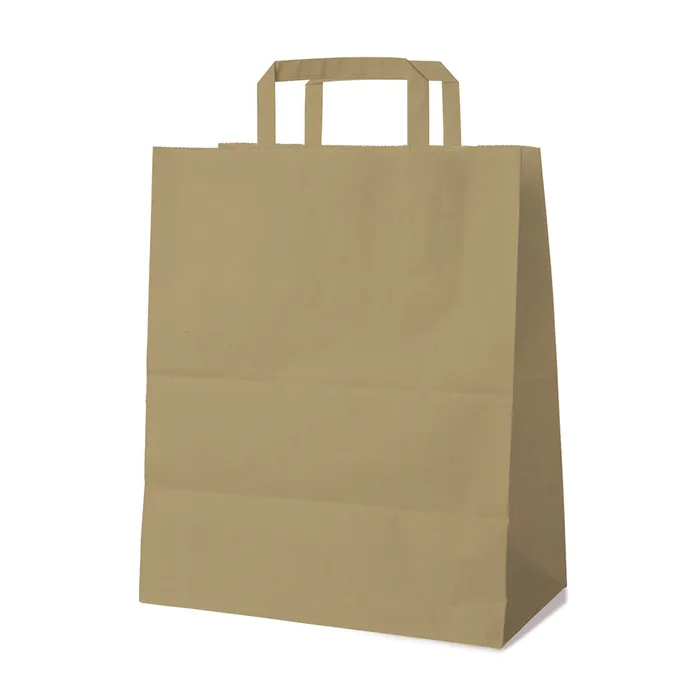 Główne zdjęcie produktu Papírové tašky 32+16 x 39 cm hnědé [250 ks]