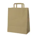 Torba z uchwytami (PAP) brązowa 32+16 x 39 cm [50 szt]