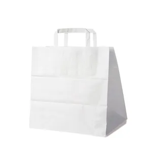 Torba z uchwytami (PAP) biała 32+21 x 33 cm [50 szt]
