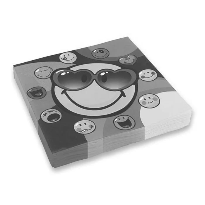 Główne zdjęcie produktu Papírové ubrousky Smiley 33 x 33 cm, 20 ks