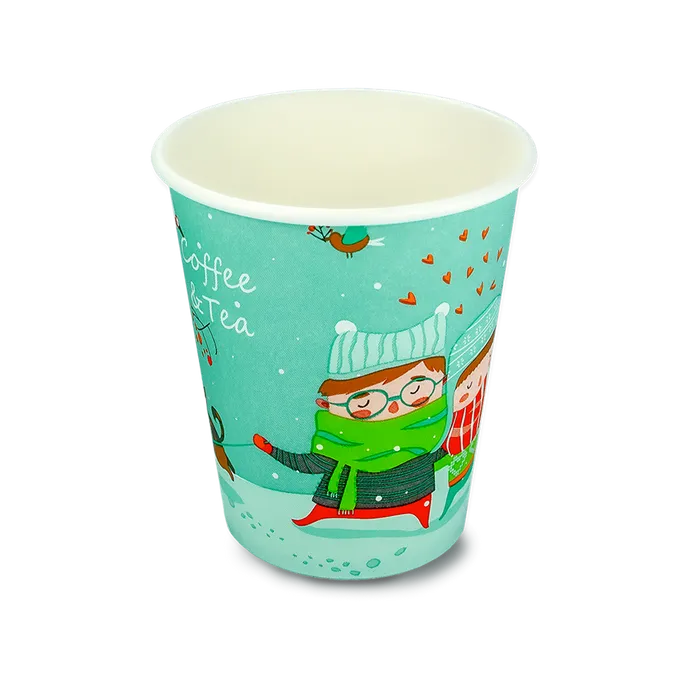 Główne zdjęcie produktu Papírový kelímek 0,2 l CTG, průměr 80mm, zimní motiv [50 ks]
