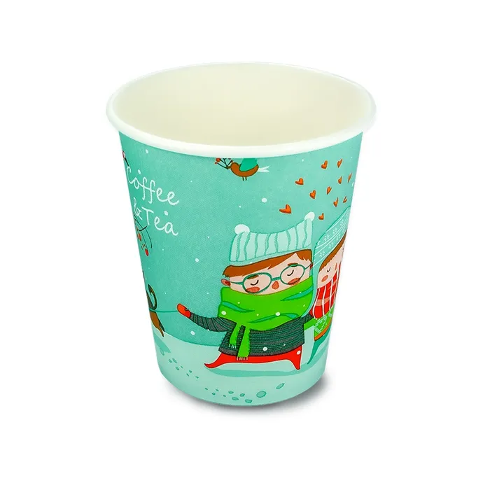 Główne zdjęcie produktu Papírový kelímek 0,3 l CTG, průměr 90mm, zimní motiv [50 ks]
