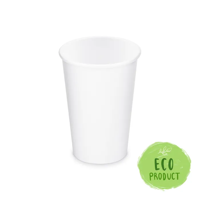 Główne zdjęcie produktu Papírový kelímek bílý 330 ml, L (průměr 80 mm) [50 ks]