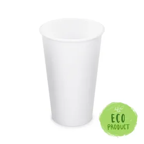 Kubek papierowy biały średnica 90mm 510ml `XL: 0,4L/16oz` [50 szt]