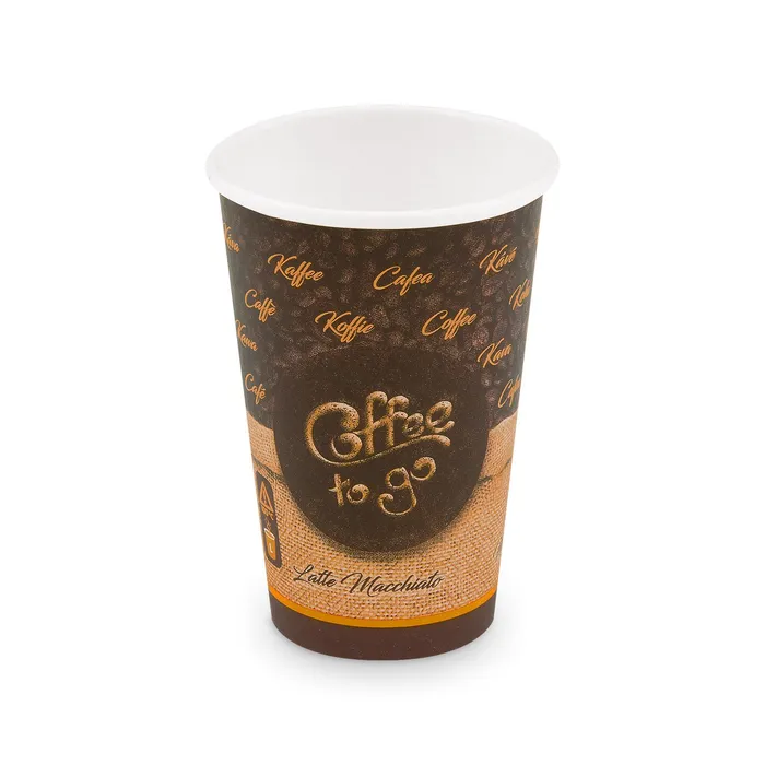 Główne zdjęcie produktu Papírový kelímek "Coffee to go" 330 ml, L (průměr 80 mm) [50 ks]