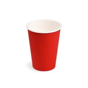 Kubek papierowy (FSC Mix) czerwony średnica 74mm 240ml [10 szt]