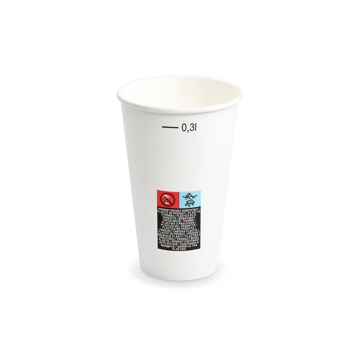 Główne zdjęcie produktu Papírový kelímek (FSC Mix) s cejchem bílý průměr 80mm 0,3L [50 ks]