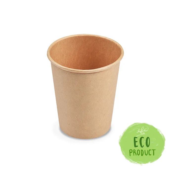 Główne zdjęcie produktu Papírový kelímek hnědý 280 ml, M (průměr 80 mm) [50 ks]