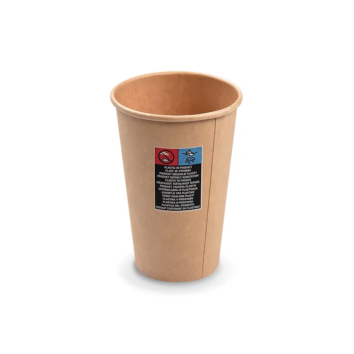 Główne zdjęcie produktu Papírový kelímek hnědý 330 ml, L (průměr 80 mm) [50 ks]