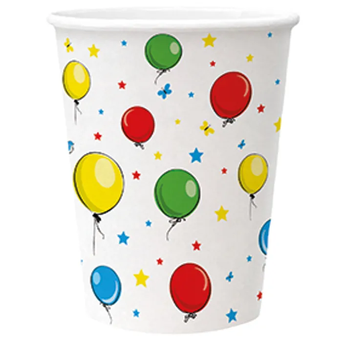 Główne zdjęcie produktu Papírový kelímek PAW Eco 250 ml Balloons [8 ks]