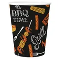 Kubek papierowy PAW Eco 250 ml BBQ Party black [8 szt.]