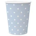 Kubek papierowy PAW Eco 250 ml Dots light blue [8 szt.]
