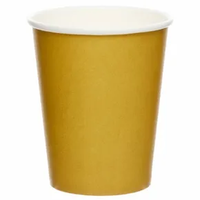 Kubek papierowy PAW Eco 250 ml Monocolor złoty [8 szt.]