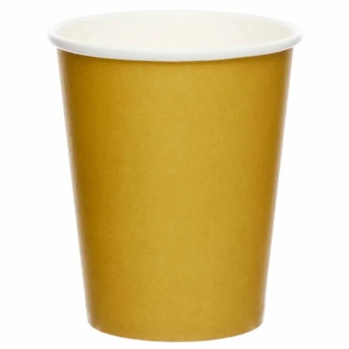 Główne zdjęcie produktu Papírový kelímek PAW Eco 250 ml Monocolor gold [8 ks]