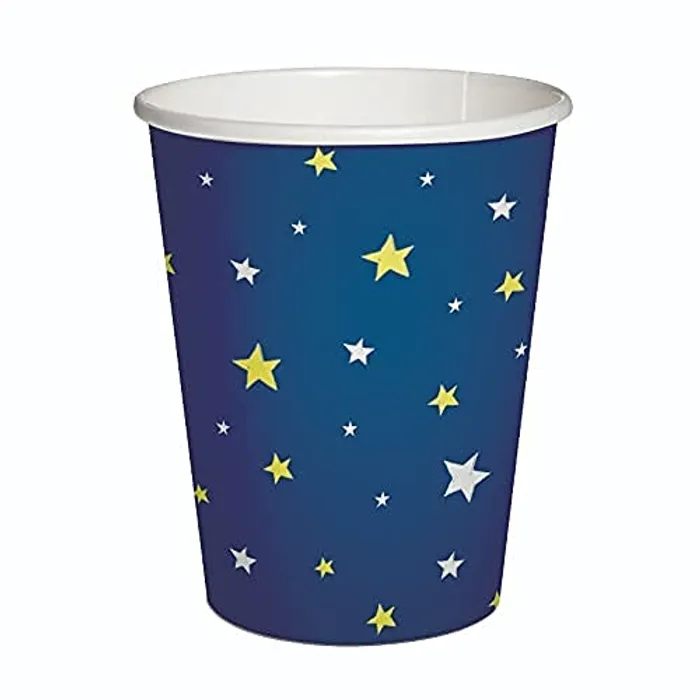 Główne zdjęcie produktu Papírový kelímek PAW Eco 250 ml Starlit Sky dark blue [8 ks]