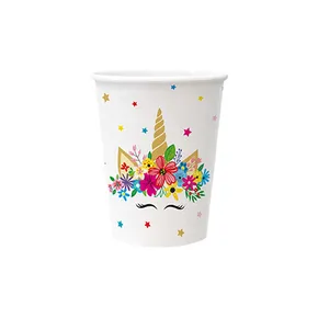 Kubek papierowy PAW Eco 250 ml Unicorn Party [8 szt.]