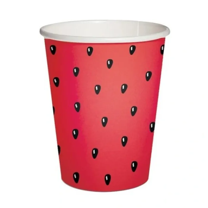 Główne zdjęcie produktu Papírový kelímek PAW Eco 250 ml Watermelon [8 ks]