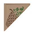 Rożek papierowy brązowy 37 x 37 cm `1500g` nawleczony na sznurek [1000 szt]